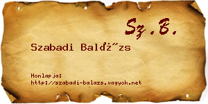 Szabadi Balázs névjegykártya