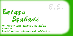 balazs szabadi business card